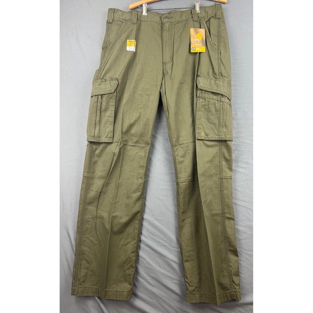 Carhartt Cargo Pants Mens 38x32 Relaxed Fit Force Ripstop Green 101148 NWT